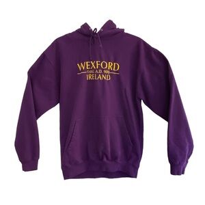 JUST HOODS Wexford Ireland Purple Hoodie Unisex Size Medium